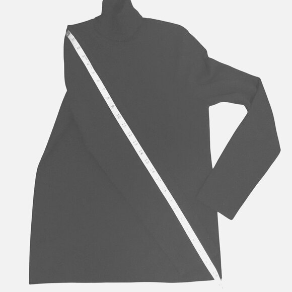 CHICO’S Black Turtleneck Long Sleeve Stretch Knit Top Classic Essential Sz 1 S - Picture 4 of 7